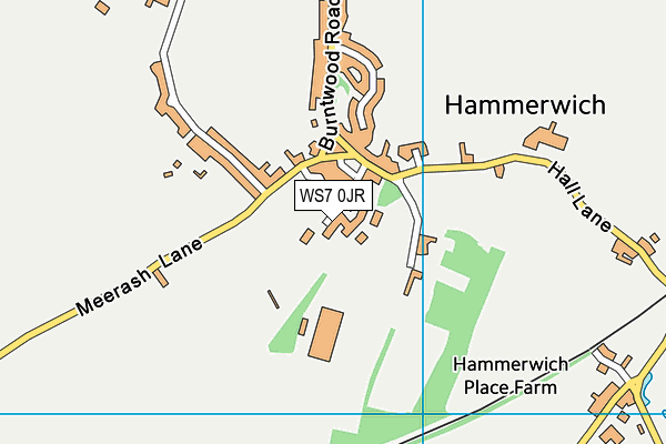 WS7 0JR map - OS VectorMap District (Ordnance Survey) WS7 0JR map - OS VectorMap District (Ordnance Survey)