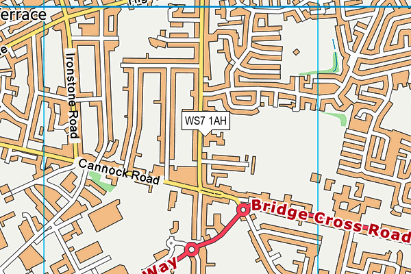 WS7 1AH map - OS VectorMap District (Ordnance Survey) WS7 1AH map - OS VectorMap District (Ordnance Survey)