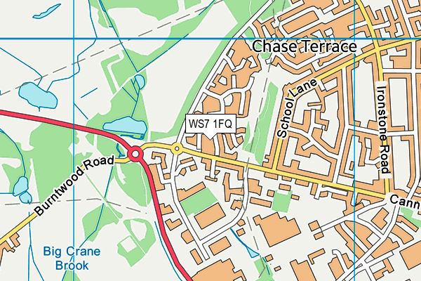 WS7 1FQ map - OS VectorMap District (Ordnance Survey) WS7 1FQ map - OS VectorMap District (Ordnance Survey)