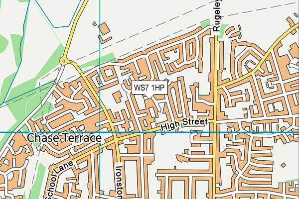 WS7 1HP map - OS VectorMap District (Ordnance Survey) WS7 1HP map - OS VectorMap District (Ordnance Survey)