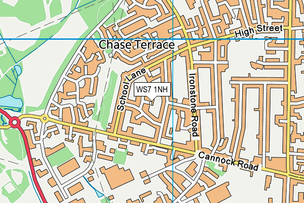 WS7 1NH map - OS VectorMap District (Ordnance Survey) WS7 1NH map - OS VectorMap District (Ordnance Survey)