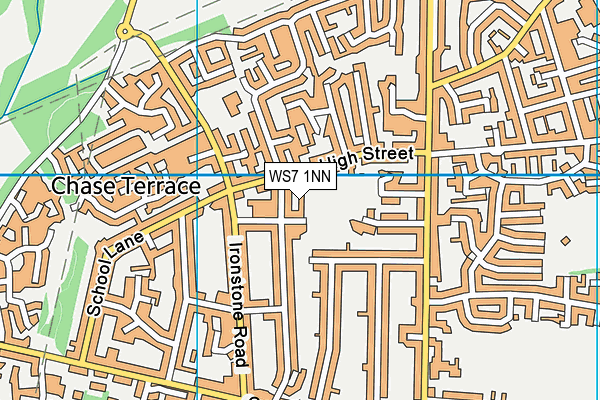 WS7 1NN map - OS VectorMap District (Ordnance Survey) WS7 1NN map - OS VectorMap District (Ordnance Survey)