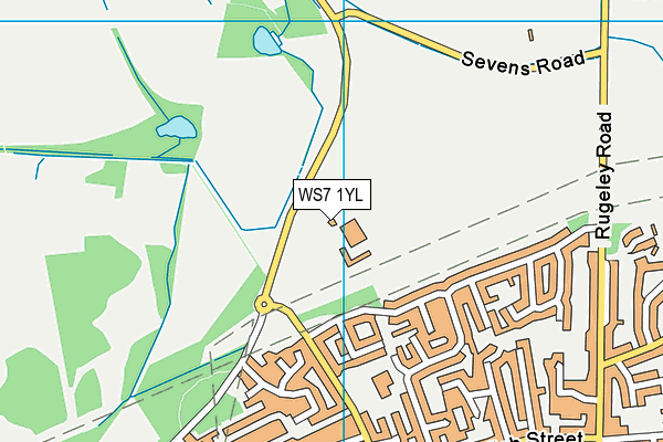 WS7 1YL map - OS VectorMap District (Ordnance Survey) WS7 1YL map - OS VectorMap District (Ordnance Survey)