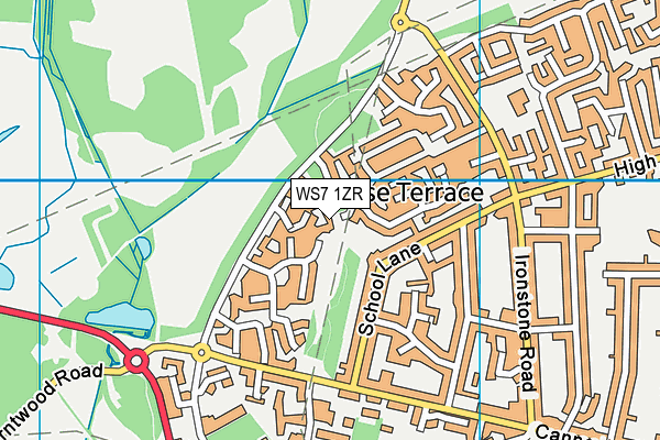 WS7 1ZR map - OS VectorMap District (Ordnance Survey) WS7 1ZR map - OS VectorMap District (Ordnance Survey)