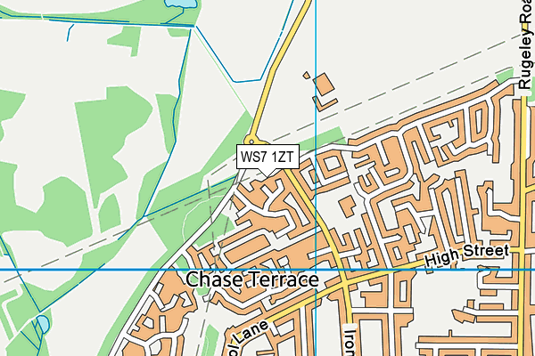 WS7 1ZT map - OS VectorMap District (Ordnance Survey) WS7 1ZT map - OS VectorMap District (Ordnance Survey)