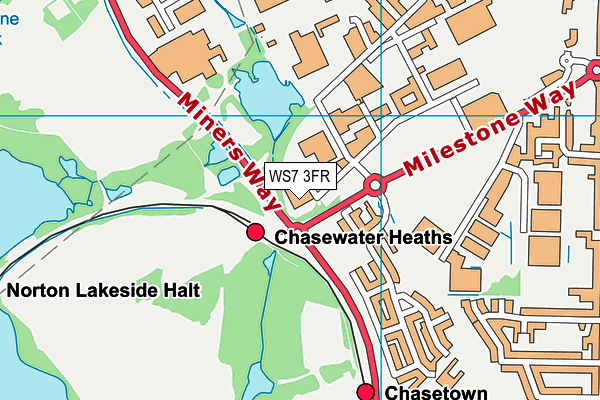 WS7 3FR map - OS VectorMap District (Ordnance Survey) WS7 3FR map - OS VectorMap District (Ordnance Survey)