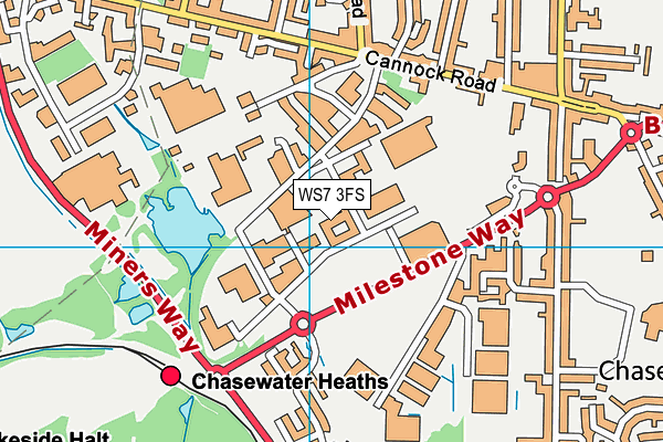 WS7 3FS map - OS VectorMap District (Ordnance Survey) WS7 3FS map - OS VectorMap District (Ordnance Survey)