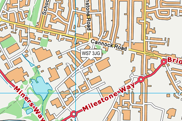 WS7 3JG map - OS VectorMap District (Ordnance Survey) WS7 3JG map - OS VectorMap District (Ordnance Survey)