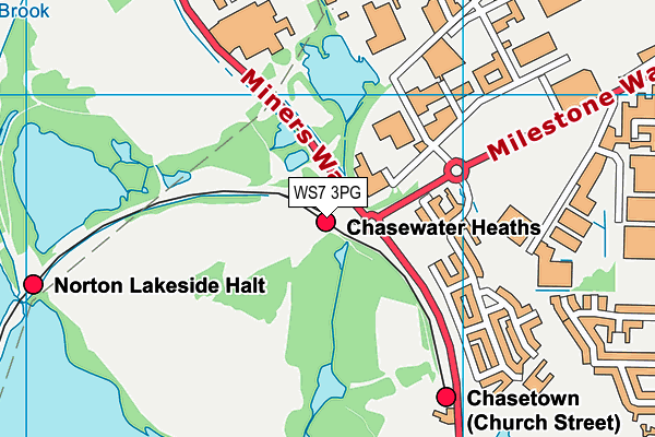 WS7 3PG map - OS VectorMap District (Ordnance Survey) WS7 3PG map - OS VectorMap District (Ordnance Survey)