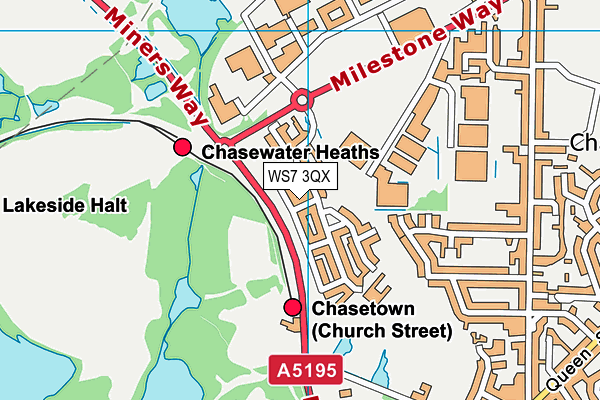 WS7 3QX map - OS VectorMap District (Ordnance Survey) WS7 3QX map - OS VectorMap District (Ordnance Survey)