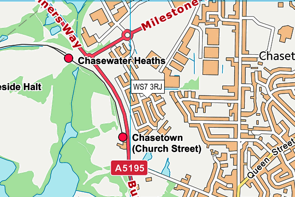 WS7 3RJ map - OS VectorMap District (Ordnance Survey) WS7 3RJ map - OS VectorMap District (Ordnance Survey)
