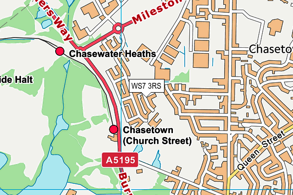 WS7 3RS map - OS VectorMap District (Ordnance Survey) WS7 3RS map - OS VectorMap District (Ordnance Survey)