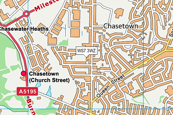 WS7 3WZ map - OS VectorMap District (Ordnance Survey) WS7 3WZ map - OS VectorMap District (Ordnance Survey)