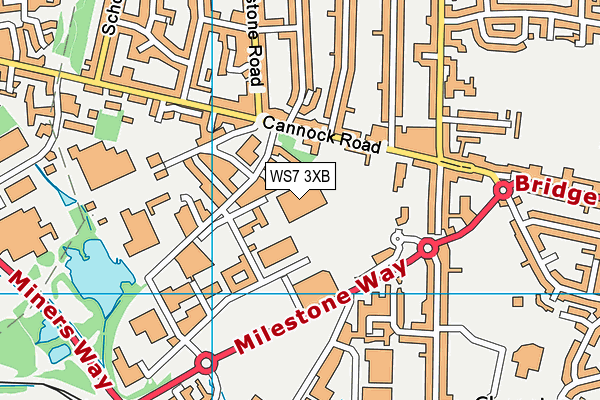 WS7 3XB map - OS VectorMap District (Ordnance Survey) WS7 3XB map - OS VectorMap District (Ordnance Survey)