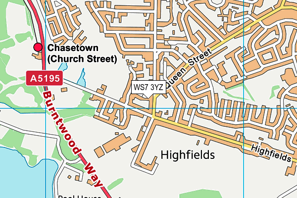 WS7 3YZ map - OS VectorMap District (Ordnance Survey) WS7 3YZ map - OS VectorMap District (Ordnance Survey)