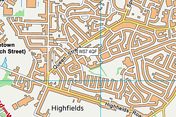 WS7 4QF map - OS VectorMap District (Ordnance Survey) WS7 4QF map - OS VectorMap District (Ordnance Survey)