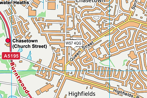 WS7 4QG map - OS VectorMap District (Ordnance Survey) WS7 4QG map - OS VectorMap District (Ordnance Survey)