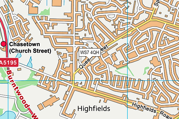WS7 4QH map - OS VectorMap District (Ordnance Survey) WS7 4QH map - OS VectorMap District (Ordnance Survey)
