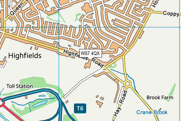 WS7 4QX map - OS VectorMap District (Ordnance Survey) WS7 4QX map - OS VectorMap District (Ordnance Survey)