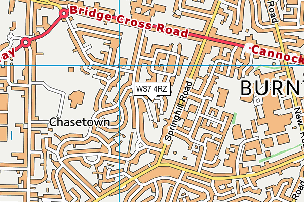 WS7 4RZ map - OS VectorMap District (Ordnance Survey) WS7 4RZ map - OS VectorMap District (Ordnance Survey)