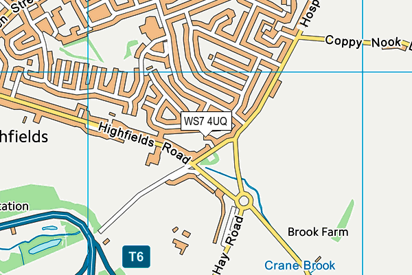 WS7 4UQ map - OS VectorMap District (Ordnance Survey) WS7 4UQ map - OS VectorMap District (Ordnance Survey)