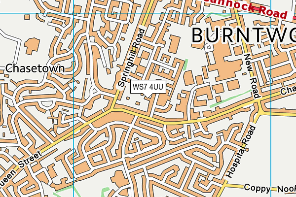 WS7 4UU map - OS VectorMap District (Ordnance Survey) WS7 4UU map - OS VectorMap District (Ordnance Survey)