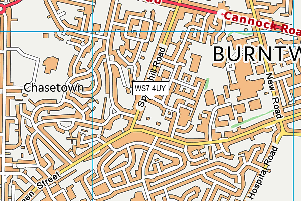WS7 4UY map - OS VectorMap District (Ordnance Survey) WS7 4UY map - OS VectorMap District (Ordnance Survey)