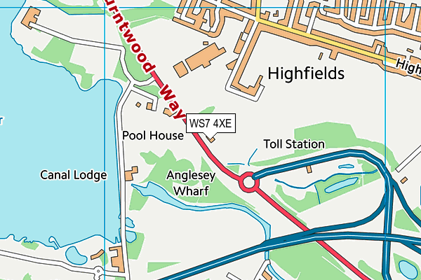 WS7 4XE map - OS VectorMap District (Ordnance Survey) WS7 4XE map - OS VectorMap District (Ordnance Survey)
