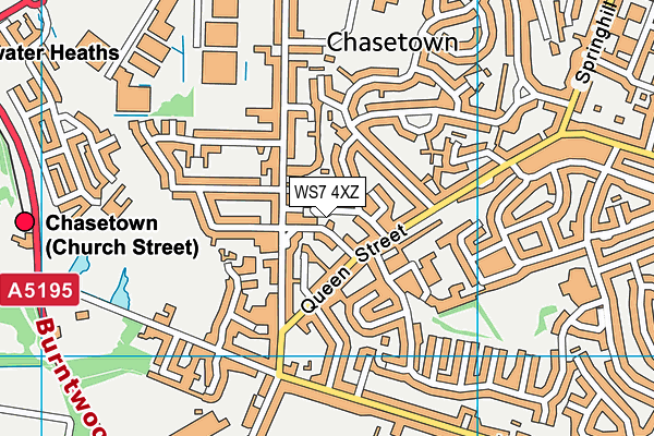 WS7 4XZ map - OS VectorMap District (Ordnance Survey) WS7 4XZ map - OS VectorMap District (Ordnance Survey)