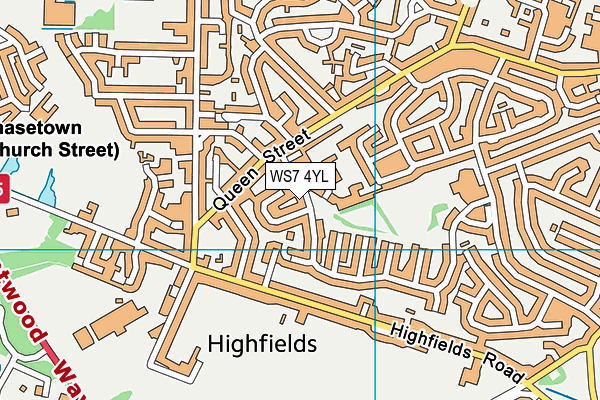 WS7 4YL map - OS VectorMap District (Ordnance Survey) WS7 4YL map - OS VectorMap District (Ordnance Survey)