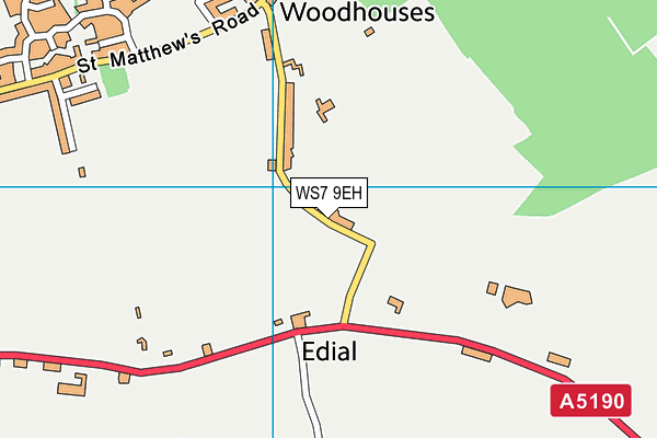 WS7 9EH map - OS VectorMap District (Ordnance Survey) WS7 9EH map - OS VectorMap District (Ordnance Survey)