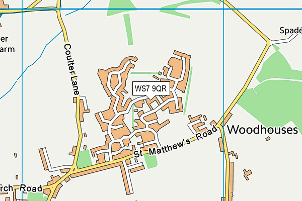 WS7 9QR map - OS VectorMap District (Ordnance Survey) WS7 9QR map - OS VectorMap District (Ordnance Survey)