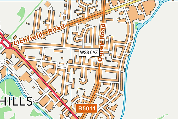 WS8 6AZ map - OS VectorMap District (Ordnance Survey) WS8 6AZ map - OS VectorMap District (Ordnance Survey)