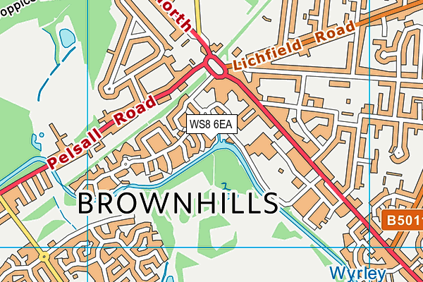 WS8 6EA map - OS VectorMap District (Ordnance Survey) WS8 6EA map - OS VectorMap District (Ordnance Survey)