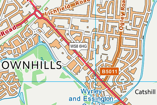 WS8 6HG map - OS VectorMap District (Ordnance Survey) WS8 6HG map - OS VectorMap District (Ordnance Survey)