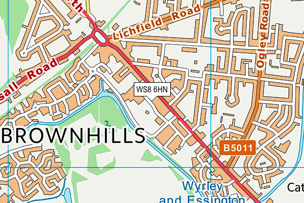 WS8 6HN map - OS VectorMap District (Ordnance Survey) WS8 6HN map - OS VectorMap District (Ordnance Survey)