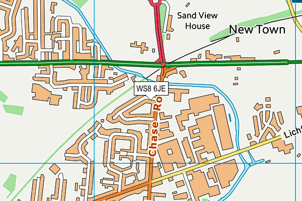 WS8 6JE map - OS VectorMap District (Ordnance Survey) WS8 6JE map - OS VectorMap District (Ordnance Survey)