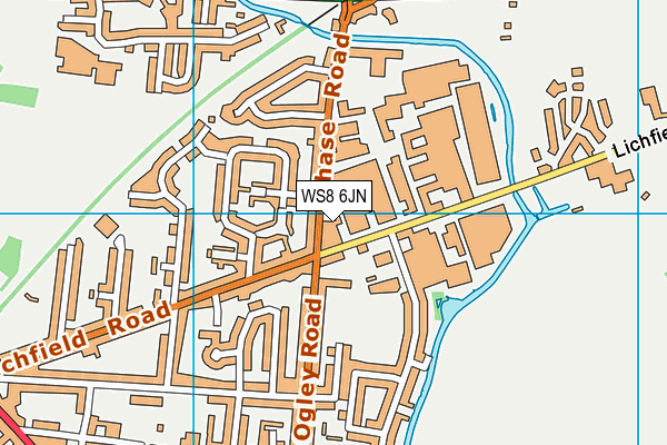 WS8 6JN map - OS VectorMap District (Ordnance Survey) WS8 6JN map - OS VectorMap District (Ordnance Survey)