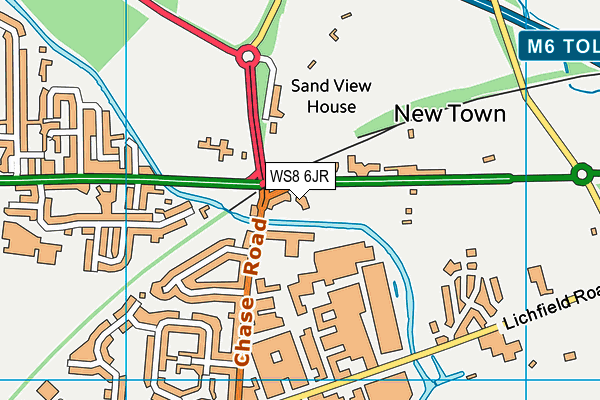 WS8 6JR map - OS VectorMap District (Ordnance Survey) WS8 6JR map - OS VectorMap District (Ordnance Survey)