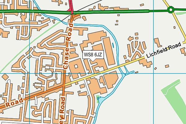 WS8 6JZ map - OS VectorMap District (Ordnance Survey)