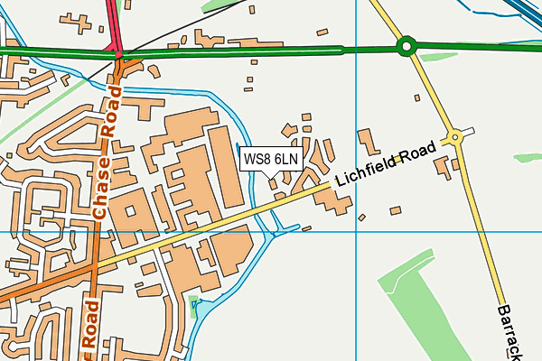 WS8 6LN map - OS VectorMap District (Ordnance Survey) WS8 6LN map - OS VectorMap District (Ordnance Survey)