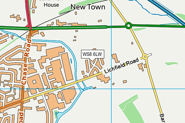 WS8 6LW map - OS VectorMap District (Ordnance Survey) WS8 6LW map - OS VectorMap District (Ordnance Survey)