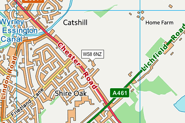WS8 6NZ map - OS VectorMap District (Ordnance Survey) WS8 6NZ map - OS VectorMap District (Ordnance Survey)