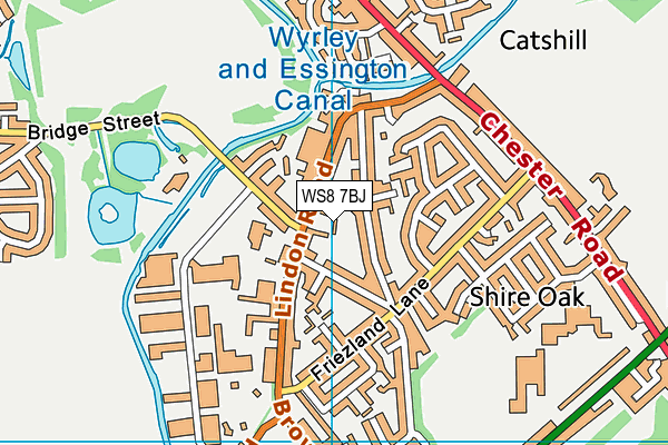 WS8 7BJ map - OS VectorMap District (Ordnance Survey) WS8 7BJ map - OS VectorMap District (Ordnance Survey)