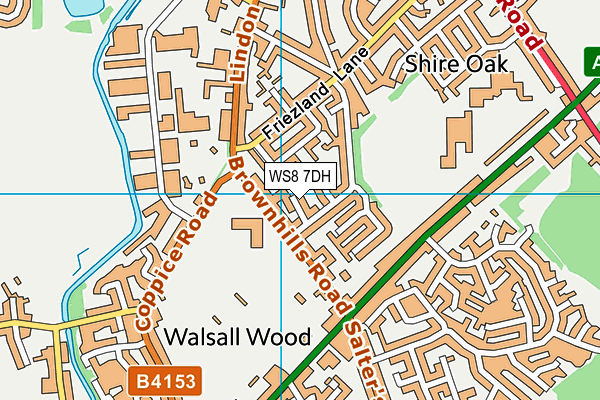 WS8 7DH map - OS VectorMap District (Ordnance Survey) WS8 7DH map - OS VectorMap District (Ordnance Survey)