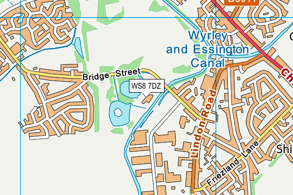 WS8 7DZ map - OS VectorMap District (Ordnance Survey) WS8 7DZ map - OS VectorMap District (Ordnance Survey)