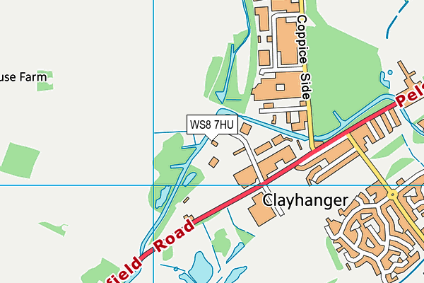 WS8 7HU map - OS VectorMap District (Ordnance Survey) WS8 7HU map - OS VectorMap District (Ordnance Survey)