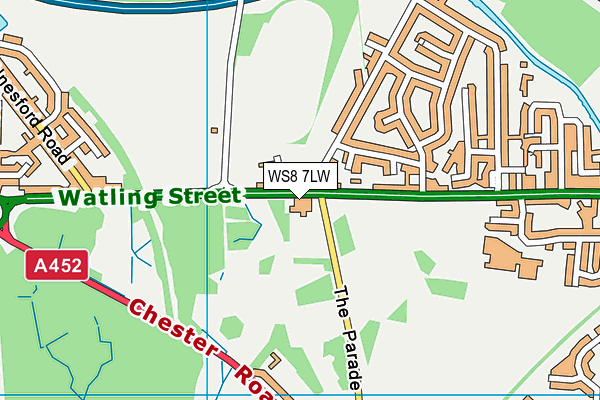 WS8 7LW map - OS VectorMap District (Ordnance Survey) WS8 7LW map - OS VectorMap District (Ordnance Survey)