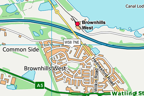 WS8 7NE map - OS VectorMap District (Ordnance Survey) WS8 7NE map - OS VectorMap District (Ordnance Survey)