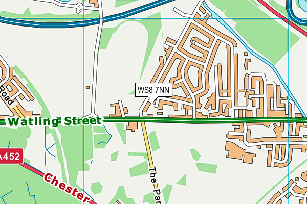 WS8 7NN map - OS VectorMap District (Ordnance Survey) WS8 7NN map - OS VectorMap District (Ordnance Survey)